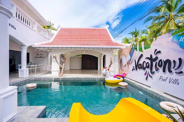 Poolvilla ชลบุรี พัทยาบ้านพัก พูลวิลล่าพัทยา บ้านพักติดทะเลชลบุรี บ้านพักพูลวิลล่า พูลวิลล่าจอมเทียน 12 คน